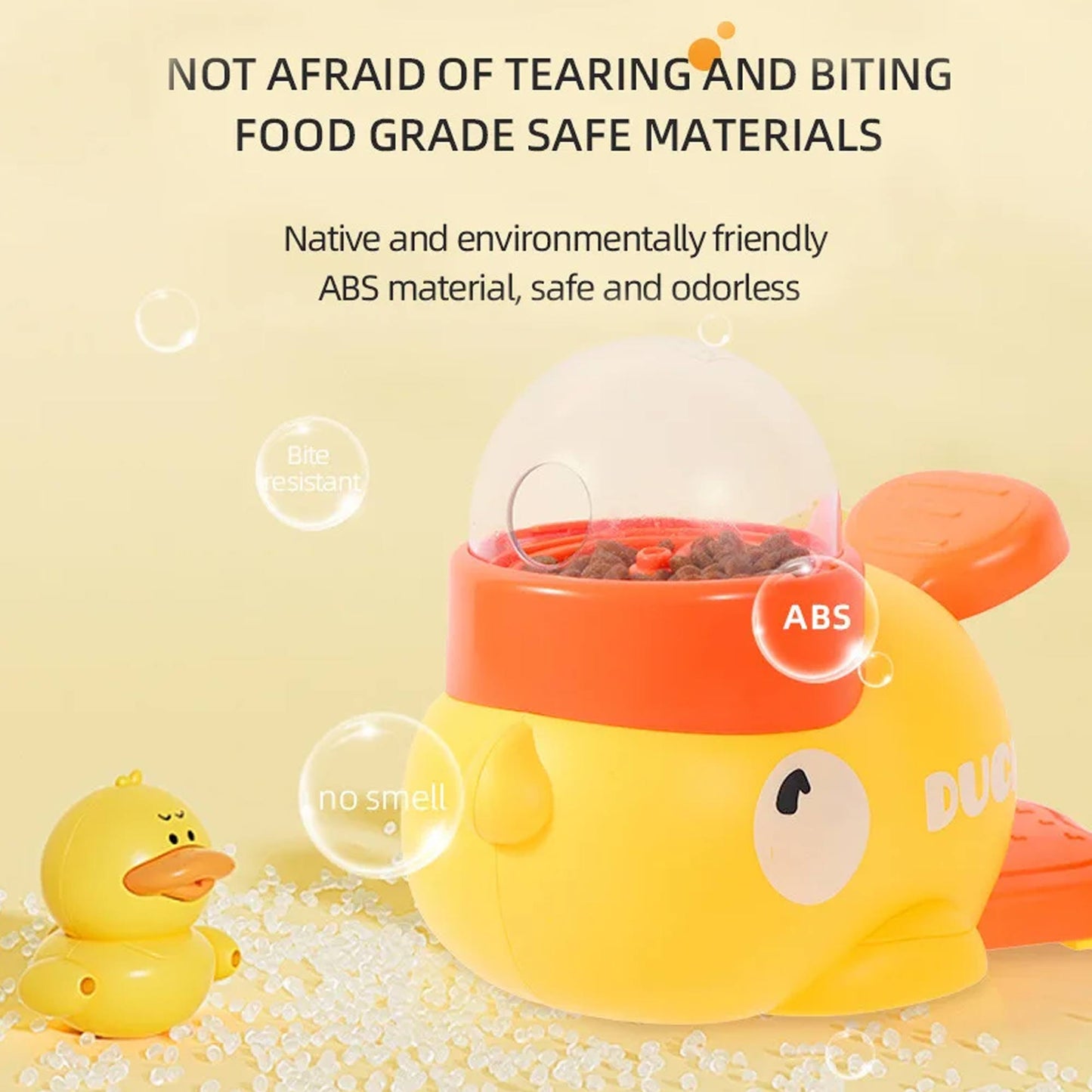 Pet Puzzle Feeder Cartoon Duck Treat Dispenser