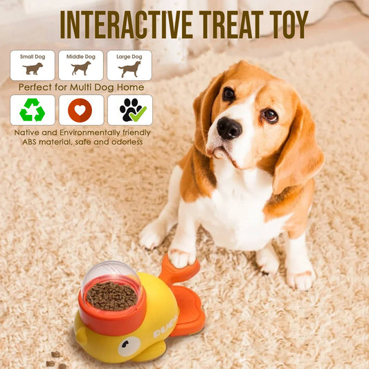 Pet Puzzle Feeder Cartoon Duck Treat Dispenser