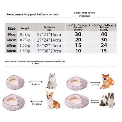 Autumn And Winter Soft Plush Pet Bed