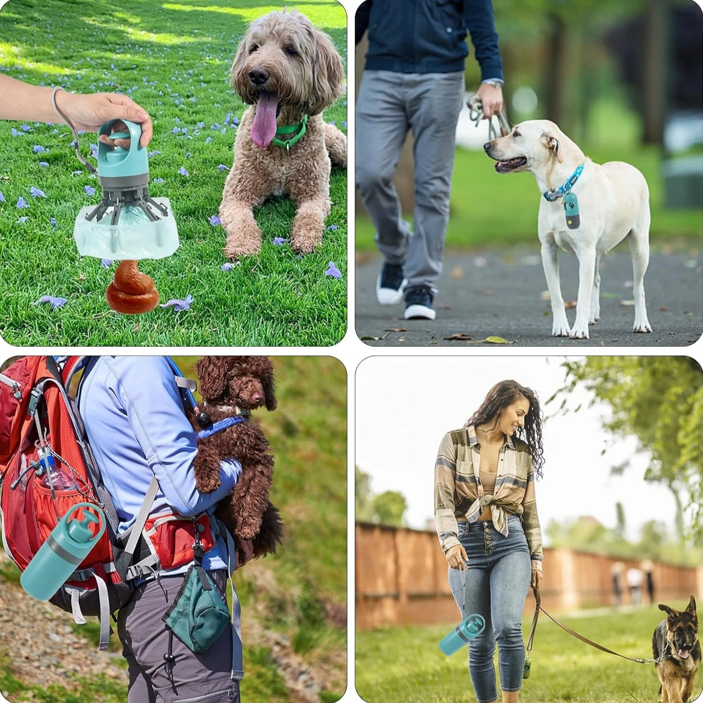 Portable 360° Pooper Scooper with Bag Holder
