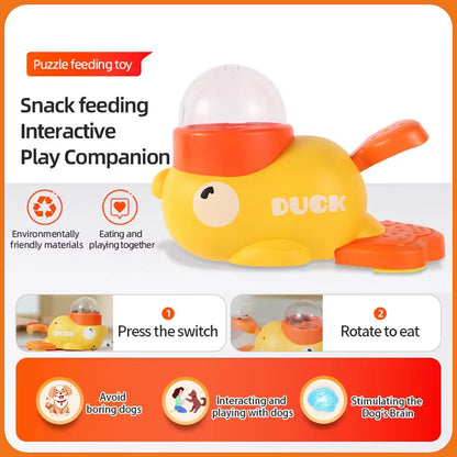 Pet Puzzle Feeder Cartoon Duck Treat Dispenser