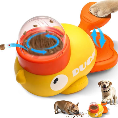Pet Puzzle Feeder Cartoon Duck Treat Dispenser