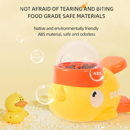 Pet Puzzle Feeder Cartoon Duck Treat Dispenser
