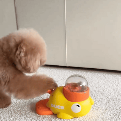 Pet Puzzle Feeder Cartoon Duck Treat Dispenser